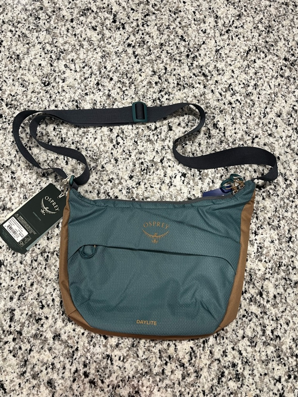 OSPREY Teal and Brown Daylite Crossbody Bag